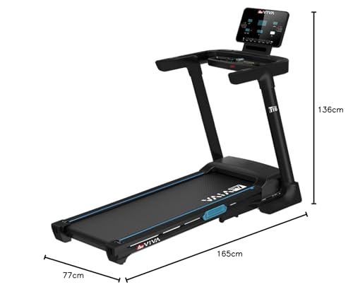AsVIVA T16 Profi Laufband, 18km/h, 4PS, 18% Steigung, klappbar, Bluetooth-App, bis 150kg, ideal für Cardio, Fitness & Training zuhause