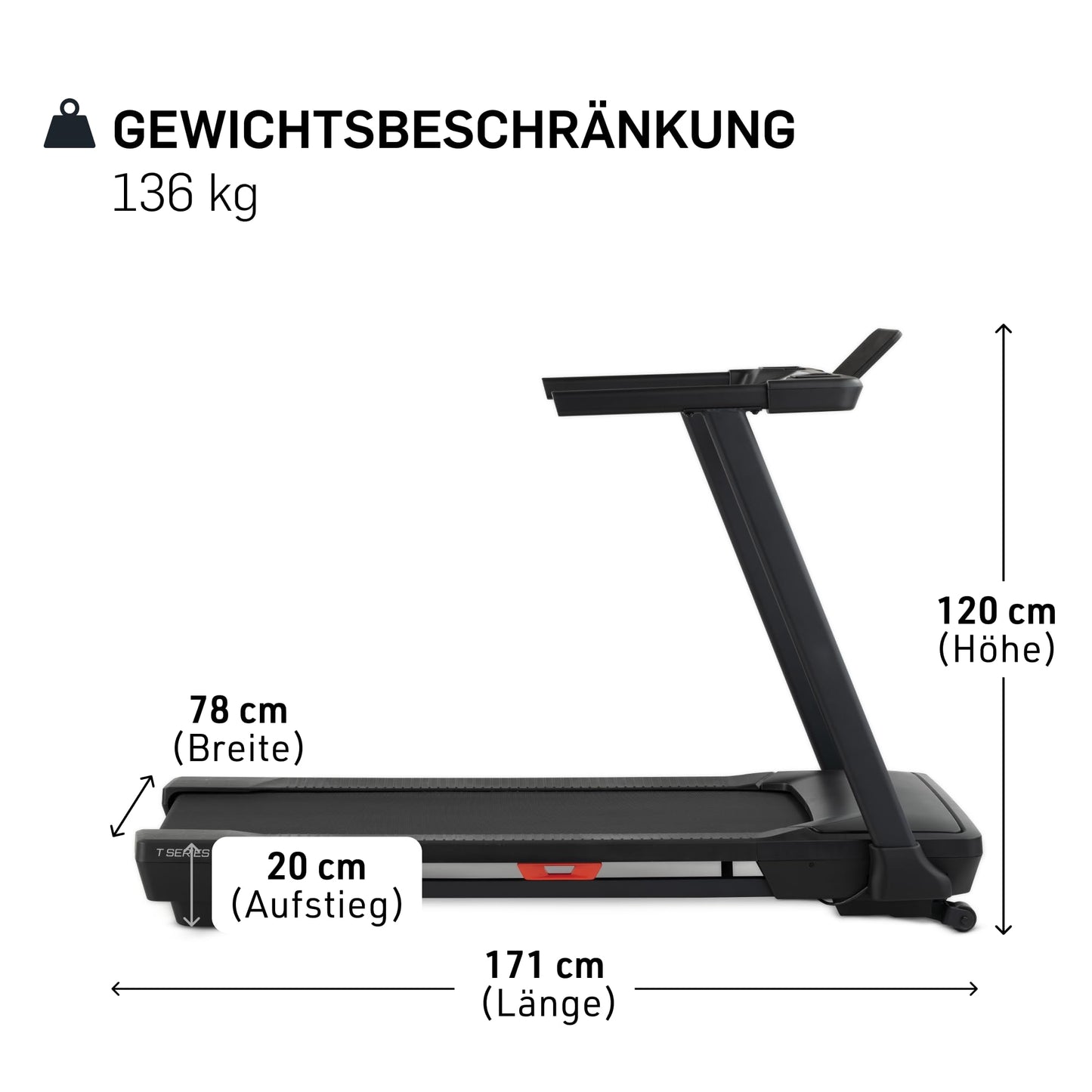 NordicTrack T-Serie Laufband für Zuhause, mit Steigung, Bluetooth, bis 136kg Benutzergewicht – ideal für Fitness & Training daheim