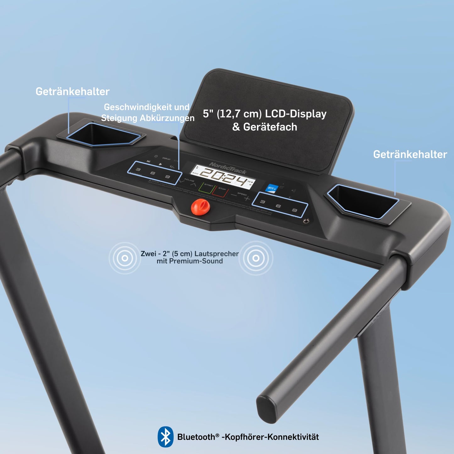 NordicTrack T-Serie Laufband für Zuhause, mit Steigung, Bluetooth, bis 136kg Benutzergewicht – ideal für Fitness & Training daheim