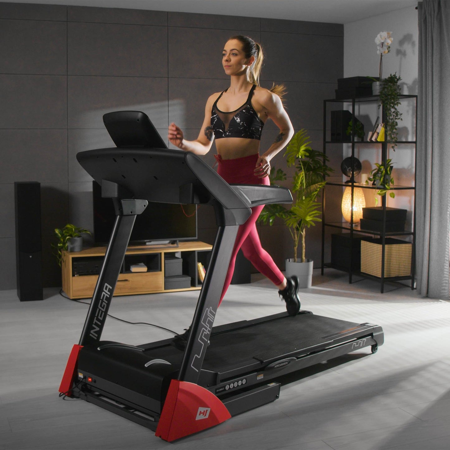 Hop-Sport HS-2800LB Laufband für Zuhause, klappbar, große Lauffläche, bis 20 km/h, 18 Programme, bis 150 kg