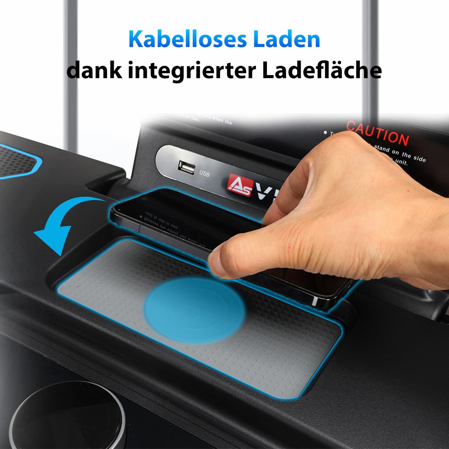 AsVIVA T16 Profi Laufband, 18km/h, 4PS, 18% Steigung, klappbar, Bluetooth-App, bis 150kg, ideal für Cardio, Fitness & Training zuhause