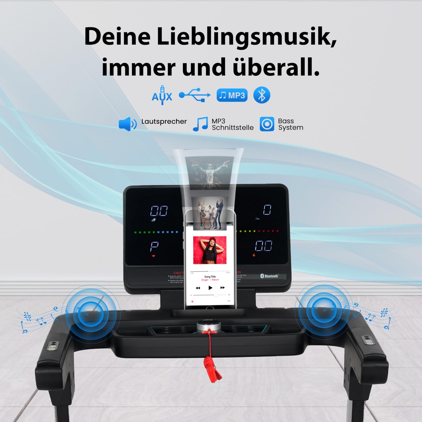 AsVIVA T16 Profi Laufband, 18km/h, 4PS, 18% Steigung, klappbar, Bluetooth-App, bis 150kg, ideal für Cardio, Fitness & Training zuhause