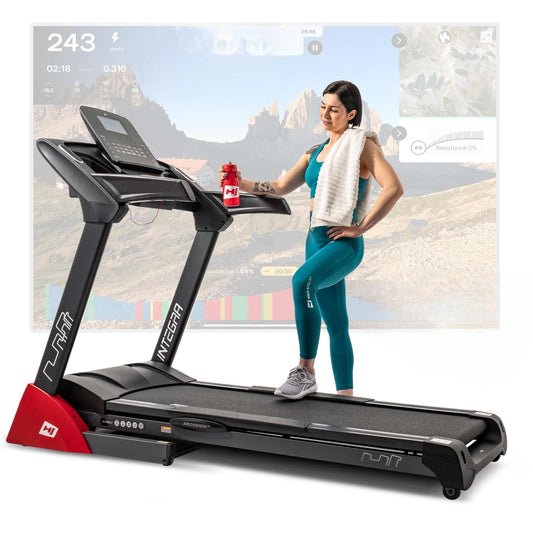 Hop-Sport HS-2800LB Laufband für Zuhause, klappbar, große Lauffläche, bis 20 km/h, 18 Programme, bis 150 kg