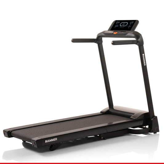 HAMMER FlyRun 2.0 Laufband, klappbar, 4,5PS, 20km/h, 26 Programme, neigbares LCD-Display – ideal für Heimtraining